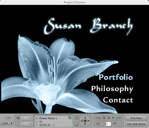 Creating a DVD Menu in Photoshop CS3 Extended image Tutorial: Final Result