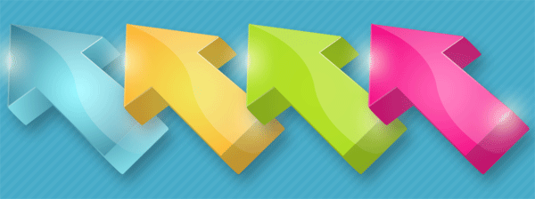 3D Glossy Arrows image 16