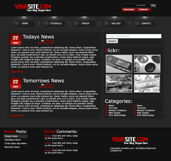 Wordpress Mockup Layout Tutorial: Final Result
