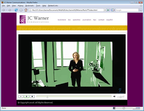 Dreamweaver: Give Your Site a Little Flash with CS3 Tutorial: Final Result