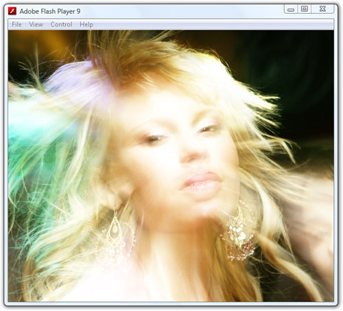 Animated Zoom Blur in Flash CS3 Tutorial: Final Result