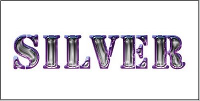 Silver/Metallic Type Text Tutorial: Final Result
