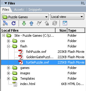 Adding Flash Files to a Webpage in Dreamweaver image 2