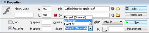 Adding Flash Files to a Webpage in Dreamweaver image 11