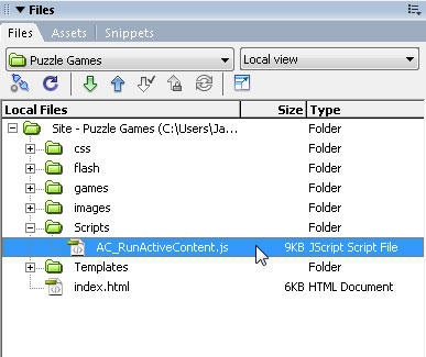 Adding Flash Files to a Webpage in Dreamweaver image 12