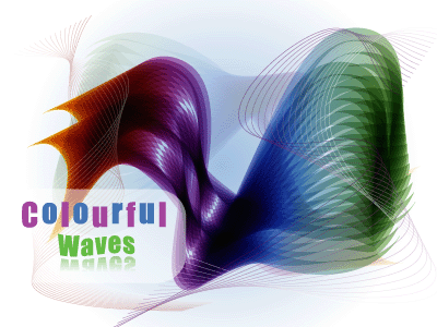 Abstract Colorful Waves Tutorial: Final Result