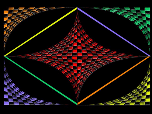Geometric Curved Checkerboard image 17