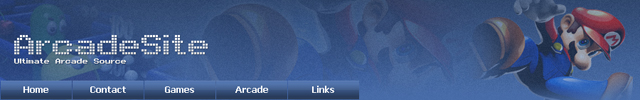Design a Stylish Arcade Website Header Tutorial: Final Result (Click to enlarge)