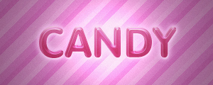 Cute Candy Text Effect Tutorial: Final Result
