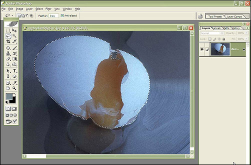 Making of 'Thinking Egg Broken' image 3