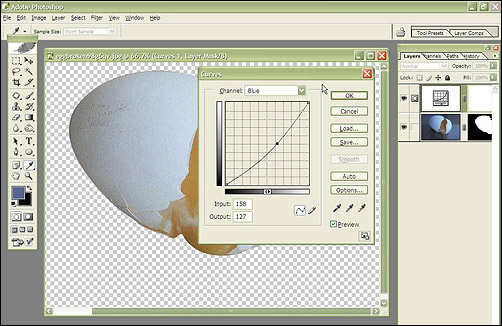 Making of 'Thinking Egg Broken' image 4