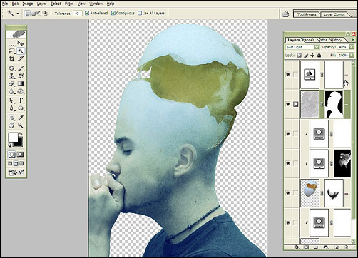 Making of 'Thinking Egg Broken' image 12