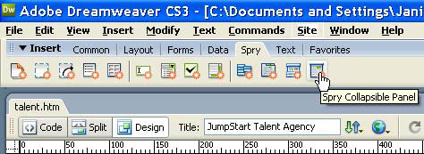 Creating Collapsible Panels with Spry in Dreamweaver image 4