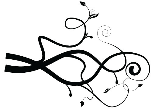 black and white swirls. Design with Swirls and