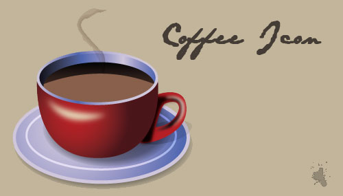 Design A Coffee Mug Icon Tutorial: Final Result