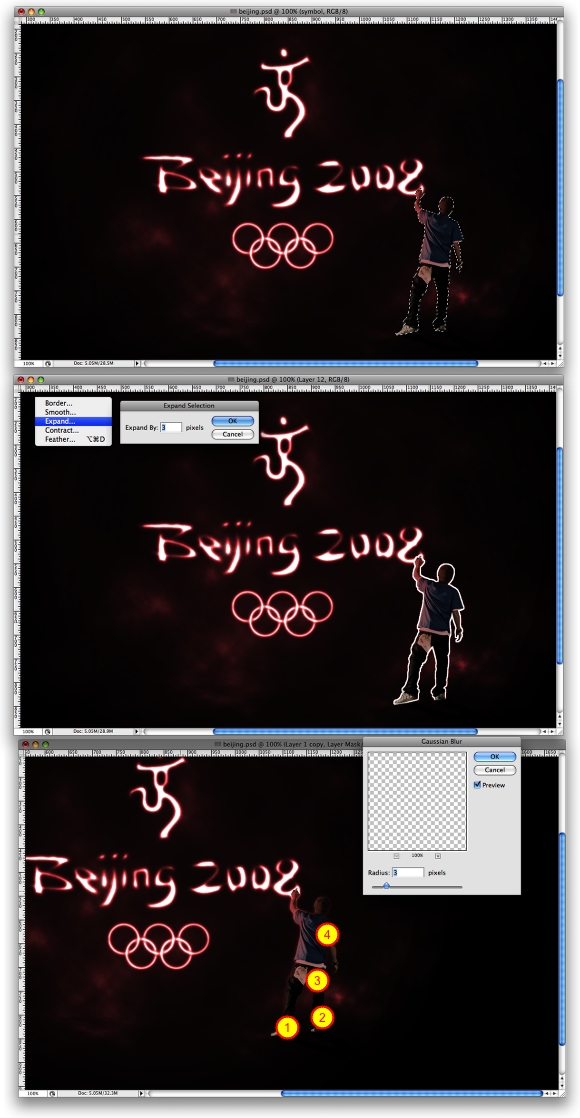 Beijing 2008 Logo Light Painting image 15