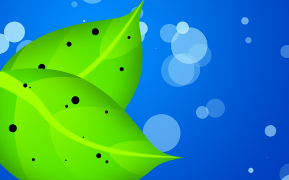 Splashy Leaf Wallpaper image 11