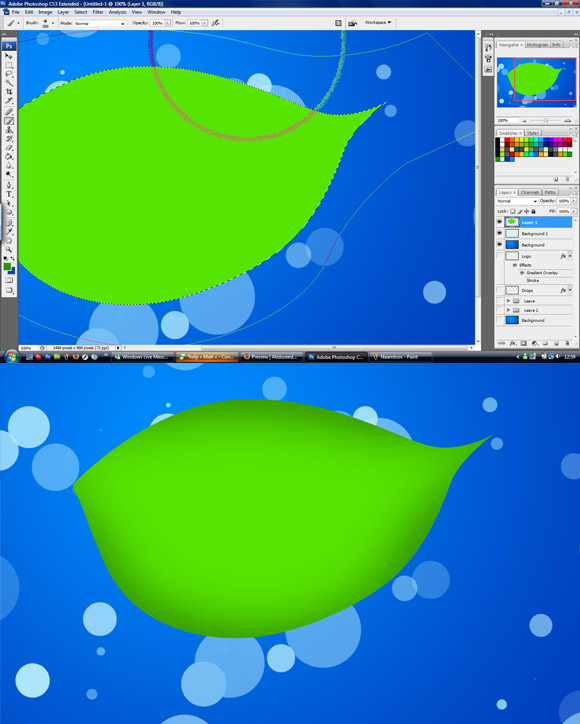 Splashy Leaf Wallpaper image 6