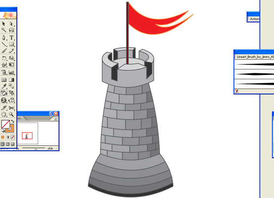 Using Adobe Flash to Create Vector Illustration of a Castle image 17