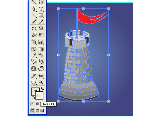 Using Adobe Flash to Create Vector Illustration of a Castle image 18