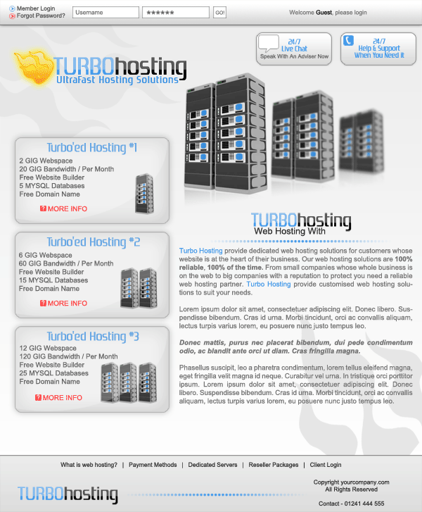 Hosting Layout Tutorial: Final Result