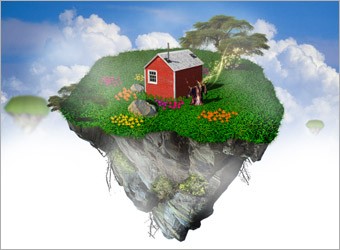 Making of a Floating Island Tutorial: Final Result