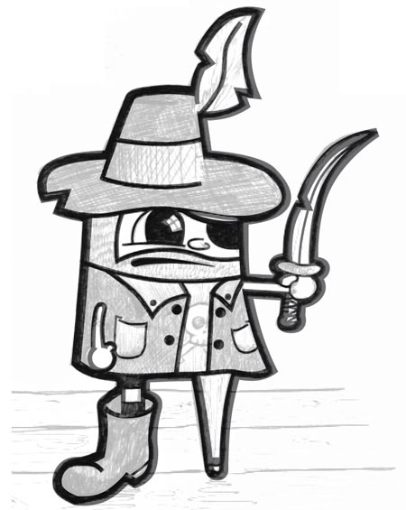Create a Vector Pirate Cartoon Character from a Hand Drawn Sketch image 15