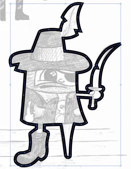 Create a Vector Pirate Cartoon Character from a Hand Drawn Sketch image 2