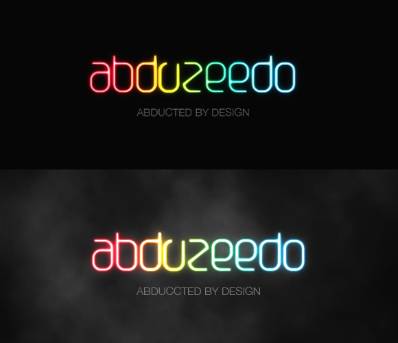 Shining Neon Text Effect in Photoshop Tutorial: Final Result