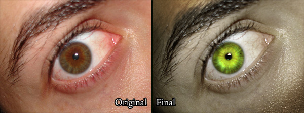 Hulk Eyes Effect Tutorial: Final Result