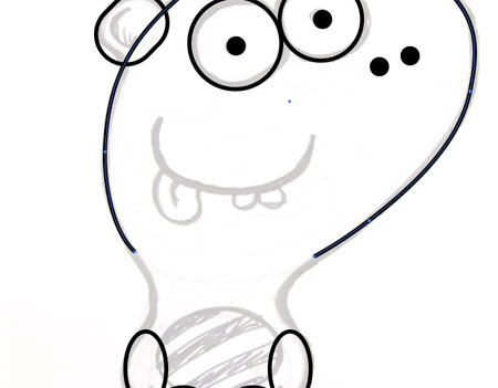 Create a Cute Vector Monster from a Pencil Sketch image 12