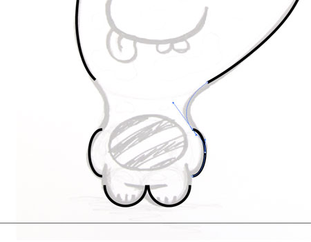 Create a Cute Vector Monster from a Pencil Sketch image 14