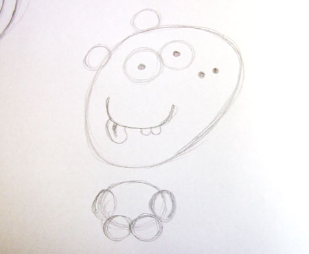 Create a Cute Vector Monster from a Pencil Sketch image 3