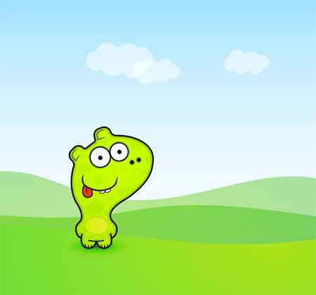 Create a Cute Vector Monster from a Pencil Sketch Tutorial: Final Result