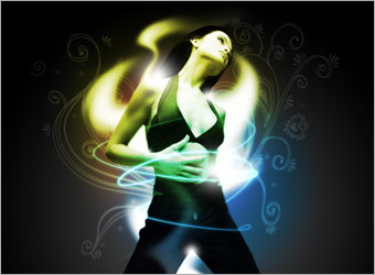 Lighting Effects in Photoshop Tutorial: Final Result (Click to enlarge)