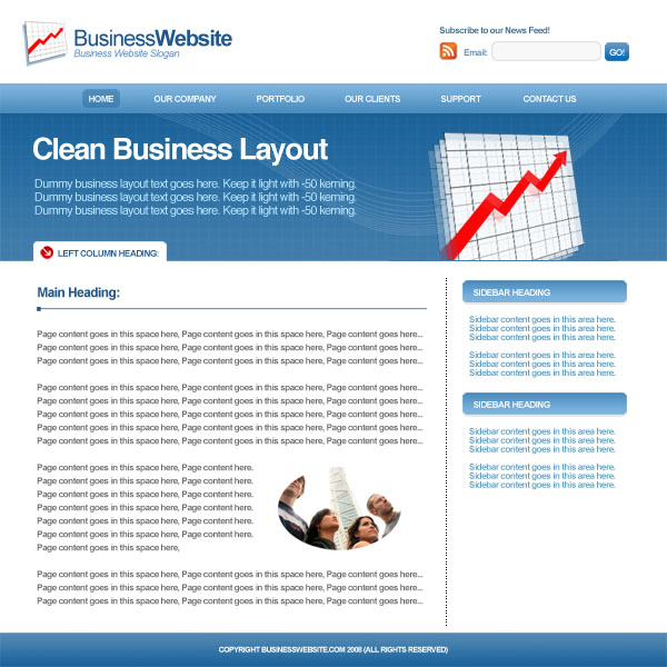 Design a Clean Business Layout Tutorial: Final Result