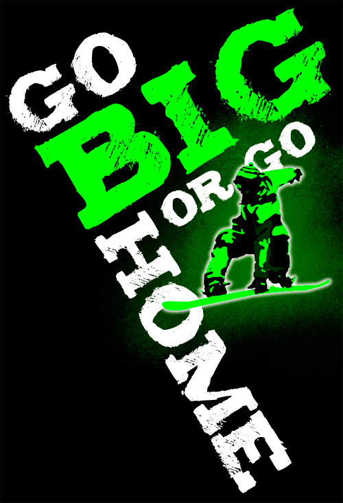 Big Typography Snowboarding Poster image 18
