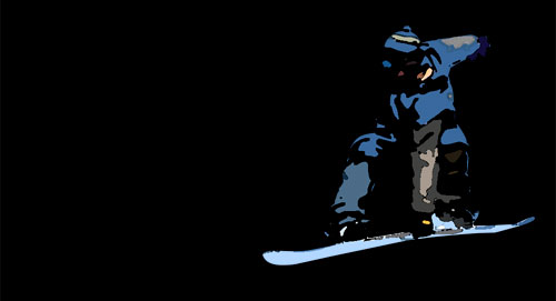Big Typography Snowboarding Poster image 9