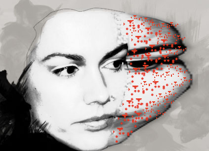Create a 'Shattered Face' Graphic image 18