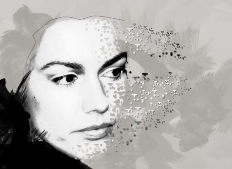 Create a 'Shattered Face' Graphic image 21