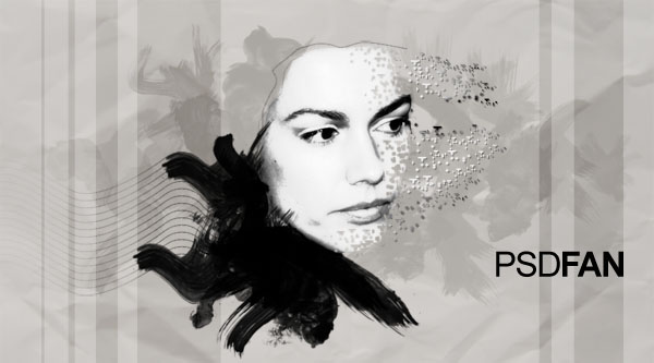 Create a 'Shattered Face' Graphic Tutorial: Final Result (Click to enlarge)