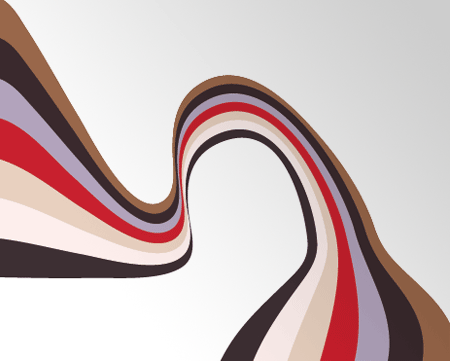 Create a Colourful Abstract Wavy Ribbon Tutorial: Final Result