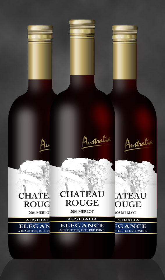 Create a Realistic Wine Bottle Illustration From Scratch Tutorial: Final Result