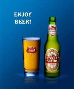 Design Beer Glass and Bottle Tutorial: Final Result (Click to enlarge)