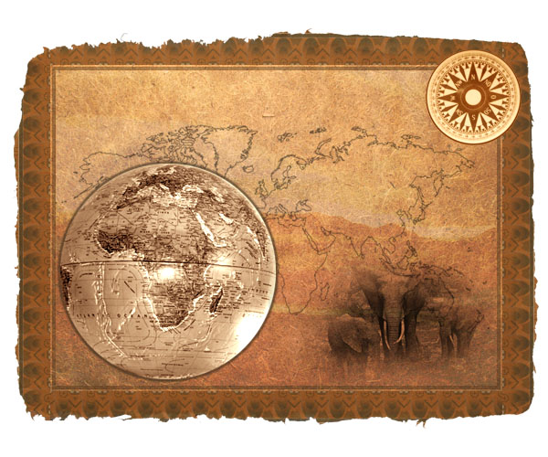 Design an Old-Style Safari Map image 19