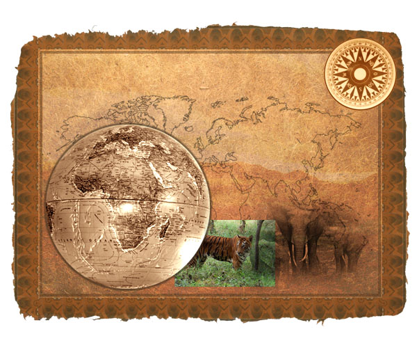 Design an Old-Style Safari Map image 20