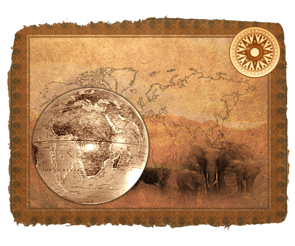 Design an Old-Style Safari Map image 21