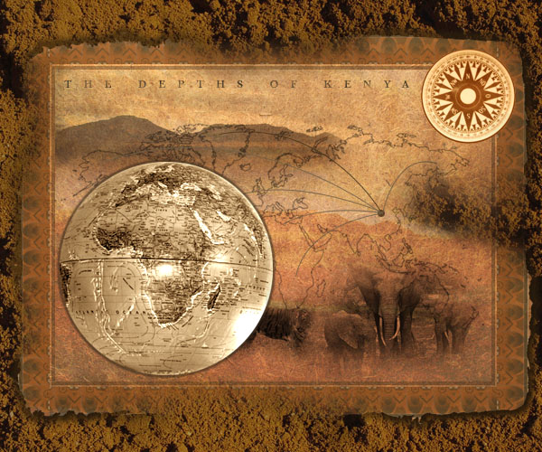 Design an Old-Style Safari Map Tutorial: Final Result