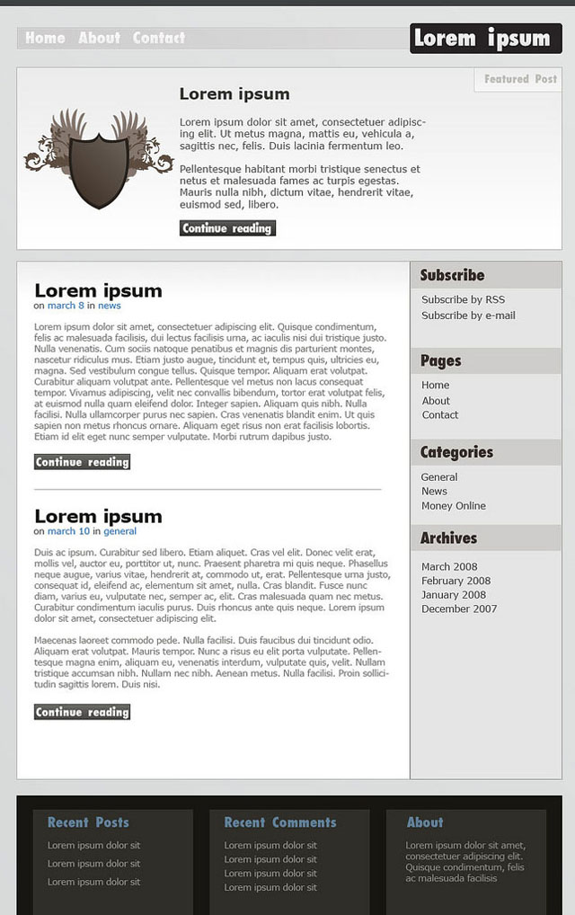 Clean Website Layout