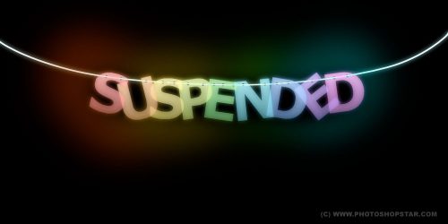 Suspended Text Effect Tutorial: Final Result